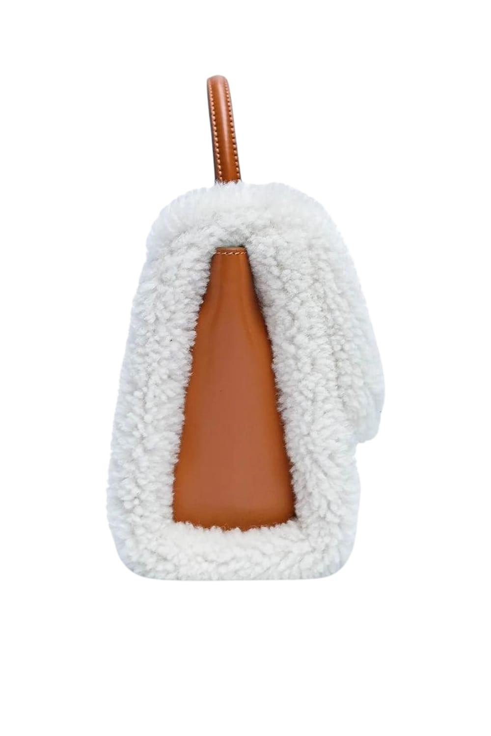 Bloomsbury-Cloudy Shearling Taba Çanta-Omuz Çantası-3-fleurdirect.live