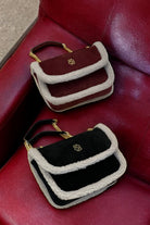 Bloomsbury-Les Alpes Bordo Shearling Süet Çanta-El Çantası-2-fleurdirect.live