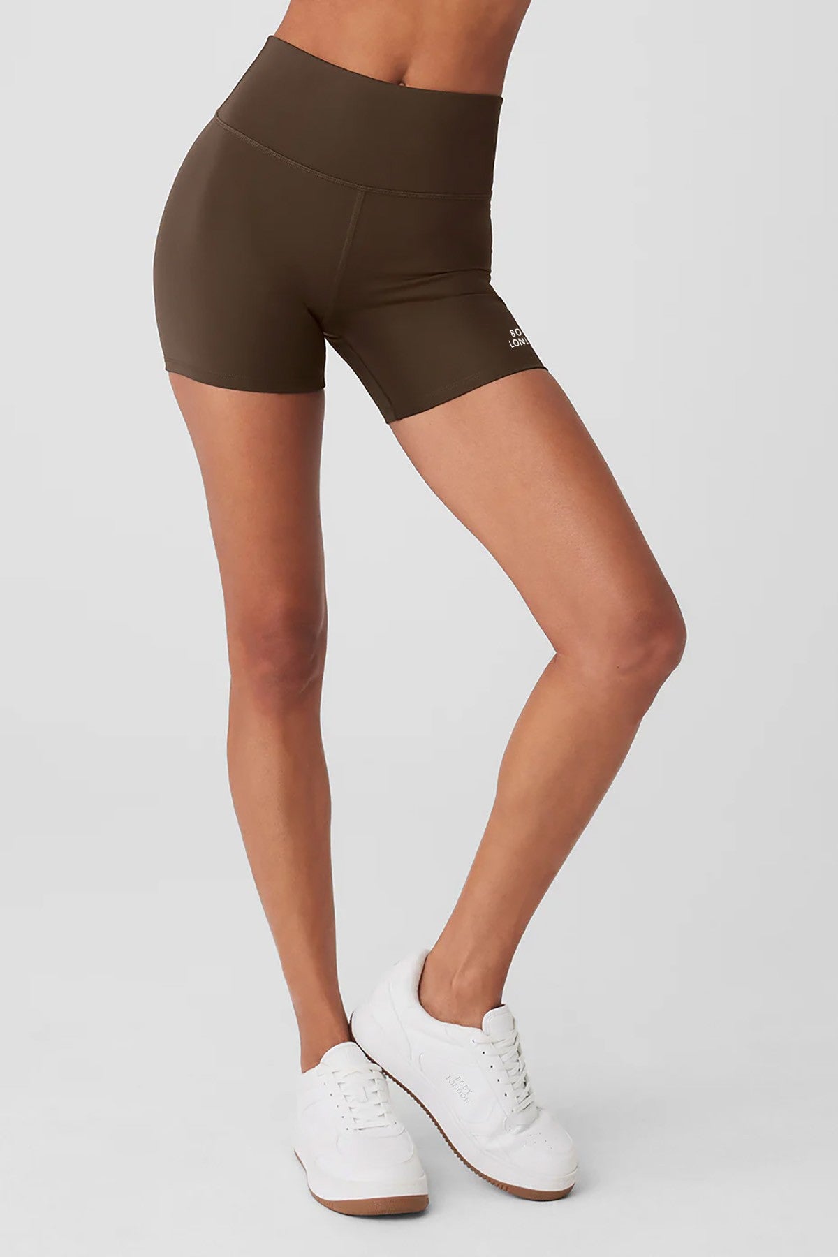Body London-Kahverengi Kısa Alt Tayt-Spor ve Yoga Taytları-1-fleurdirect.live