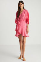 Boneqa Barcelona-Pembe Kimono Elbise-Kimono-1-fleurdirect.live