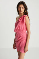 Boneqa Barcelona-Pembe Lyocell Yazlık Elbise-Elbise-6-fleurdirect.live