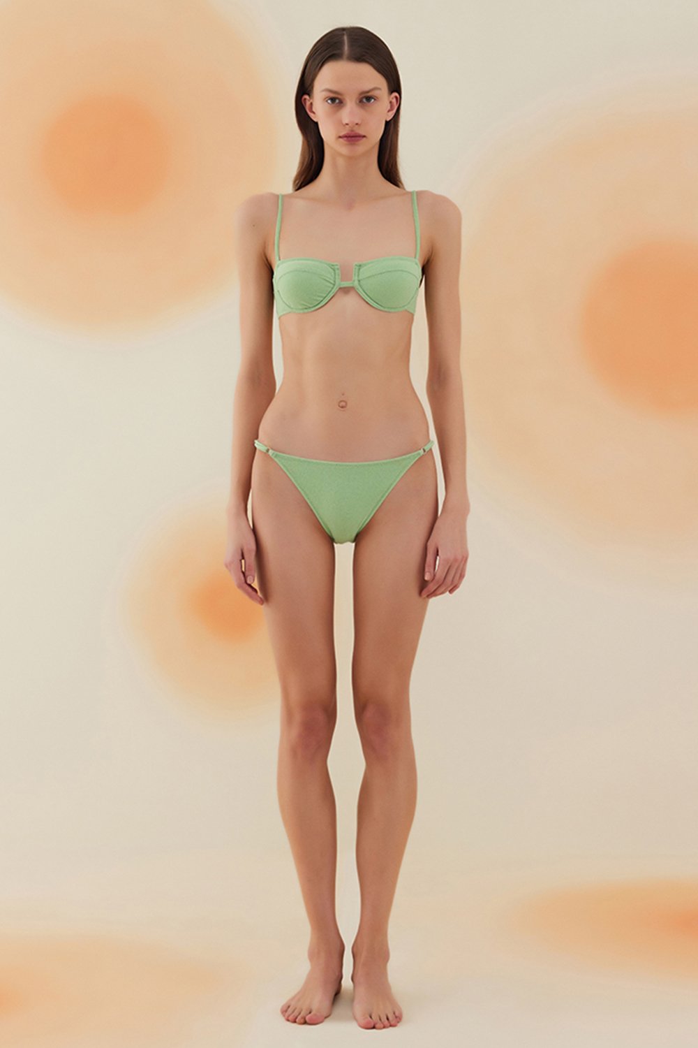 Bonesta-Acacia Pistachio Green Terry Kaplı Balenli Bikini Takımı-Bikini & Mayo-1-fleurdirect.live