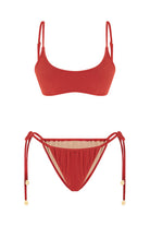 Bonesta-Blaze Burgundy Terry Kare Yaka Askılı Bikini Takımı-Bikini & Mayo-6-fleurdirect.live