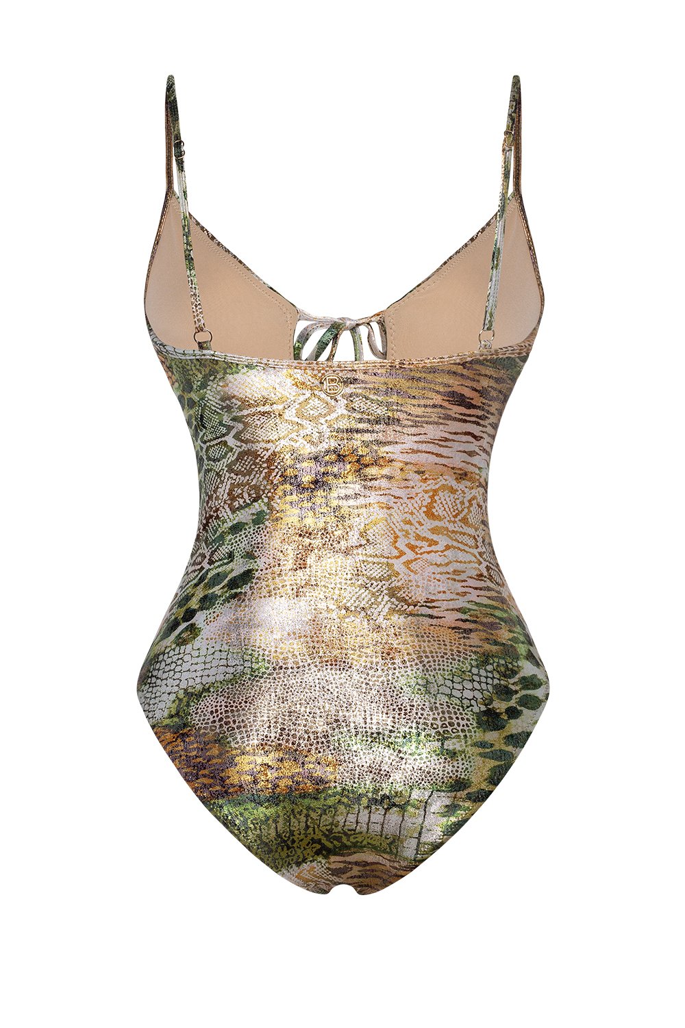 Bonesta-Dainakil Phantom Snake Pattern Bağcıklı V Yaka Mayo-Bikini & Mayo-5-fleurdirect.live