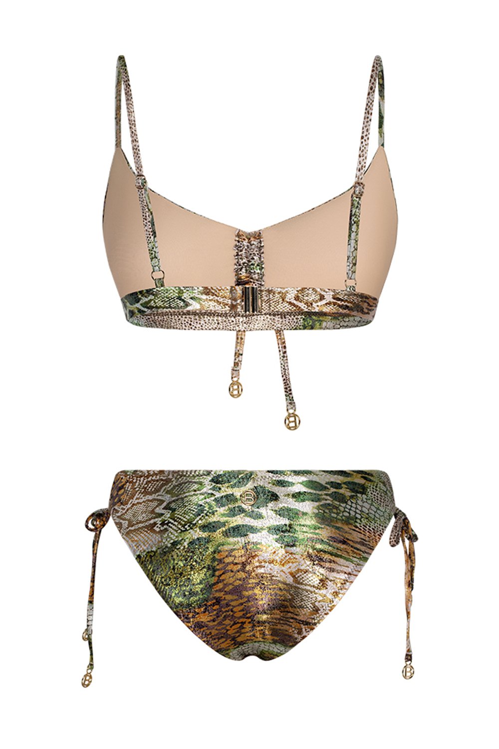 Bonesta-Mojave Phantom Snake Pattern Boyundan Bağcıklı Bikini Takımı-Bikini & Mayo-5-fleurdirect.live