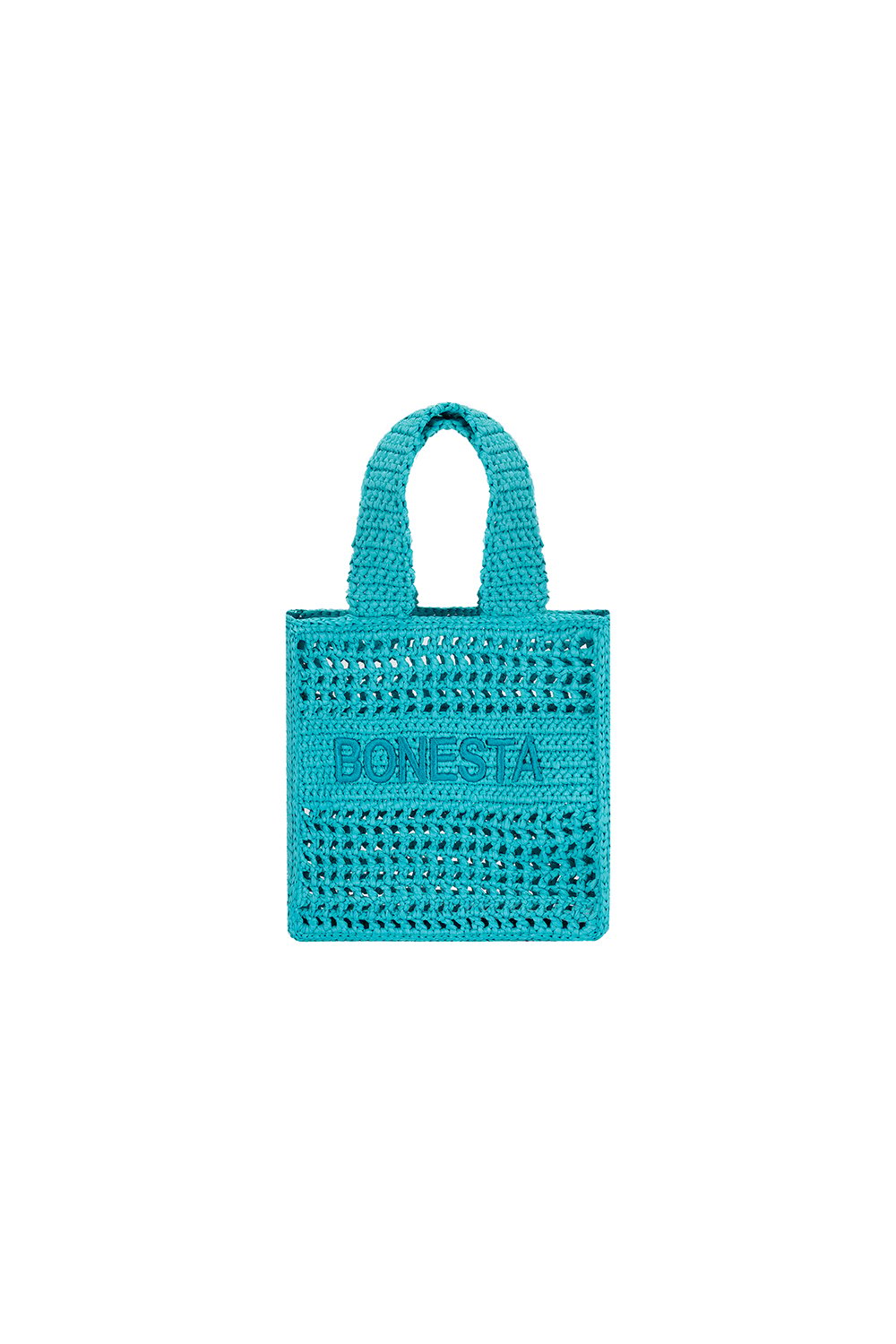 Bonesta-Positano Mini Turquoise Plaj Çantası-Omuz Çantası-1-fleurdirect.live