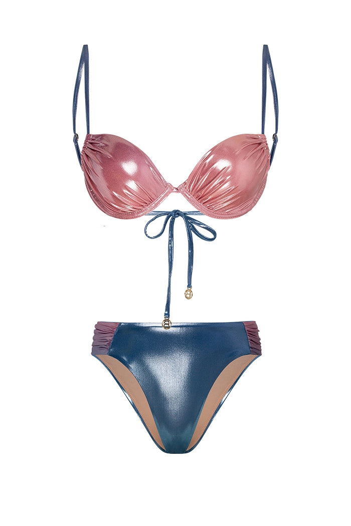 Bonesta-Tabernas Shiny Sapphire Blue And Misty Rose Çift Renk Kaplı Bikini Takımı-Bikini & Mayo-1-fleurdirect.live