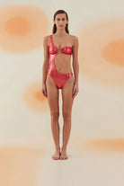 Bonesta-Tatacoa Shiny Crimson Red Halka Aksesuarlı Tek Omuz Mayo-Bikini & Mayo-3-fleurdirect.live