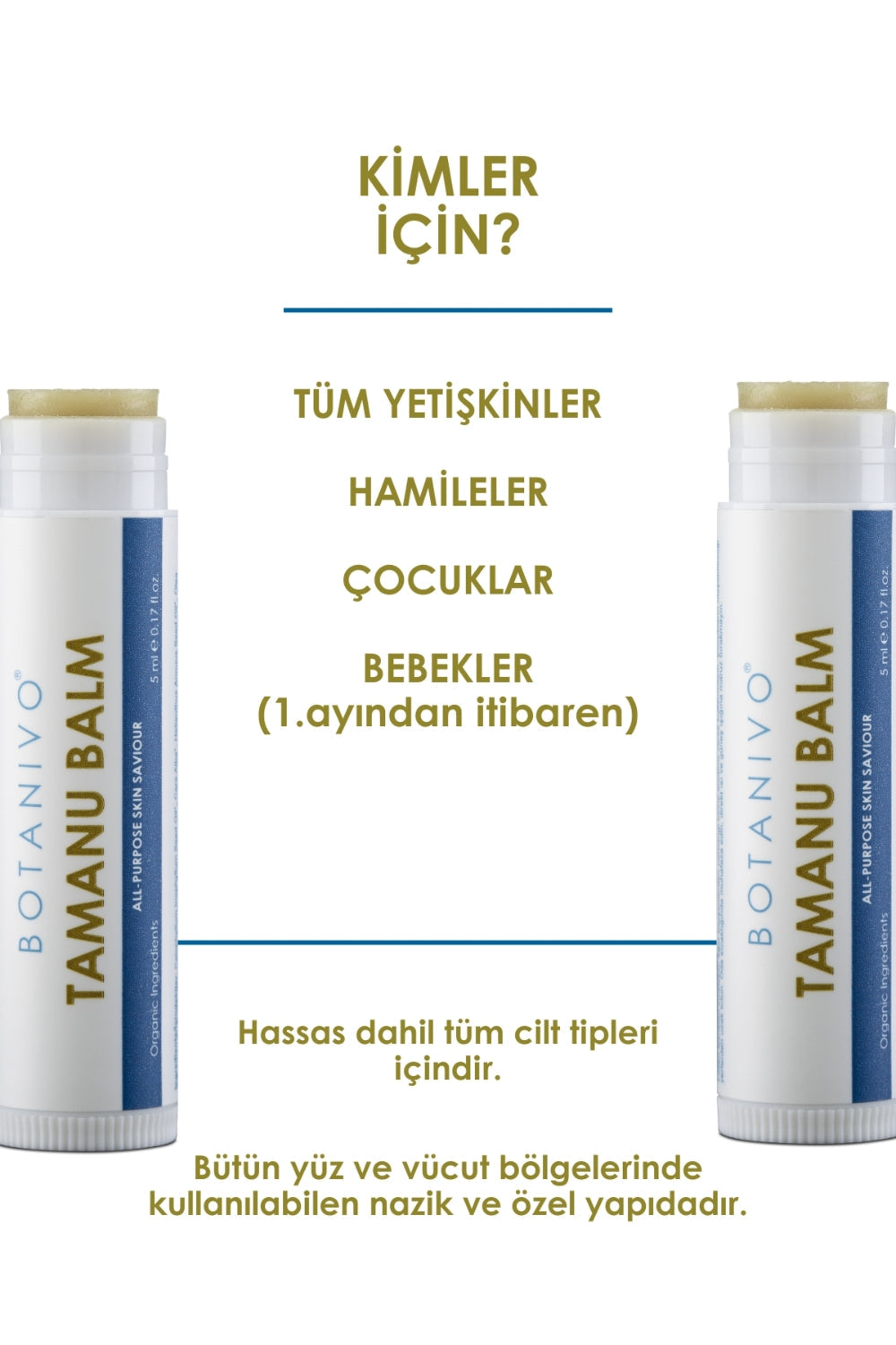 Botanivo-Botanivo Çok Amaçlı Tamanu Balm | Cilt Kurtarıcı, Onarıcı, Yatıştırıcı | Organik İçerikli | 3x5 Ml Stick-Vücut Kremi-6-fleurdirect.live