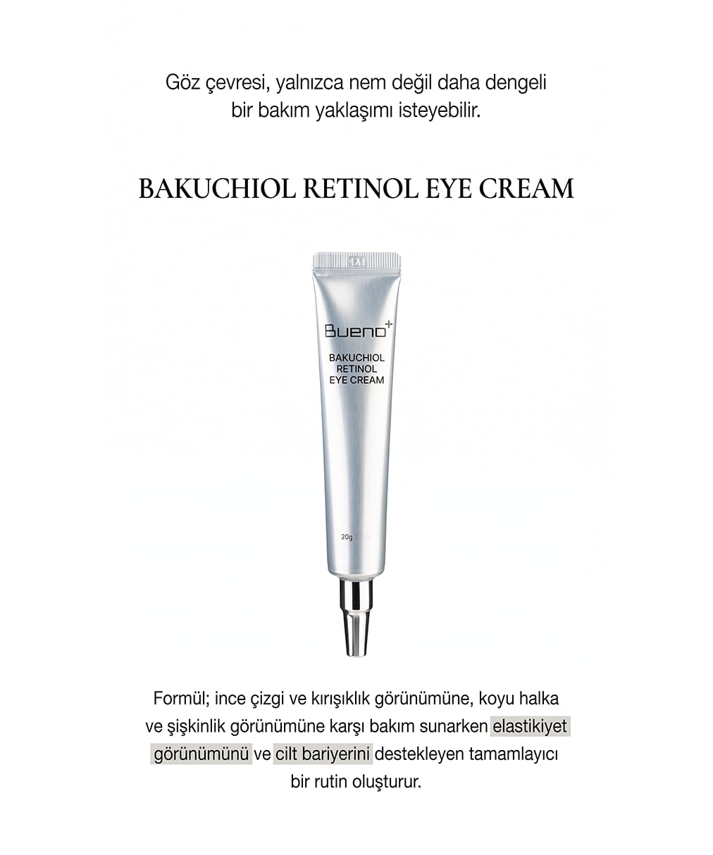 Bueno+ Bakuchiol Retinol Eye Cream - Yaşlanma Karşıtı Göz Kremi 20 Gr