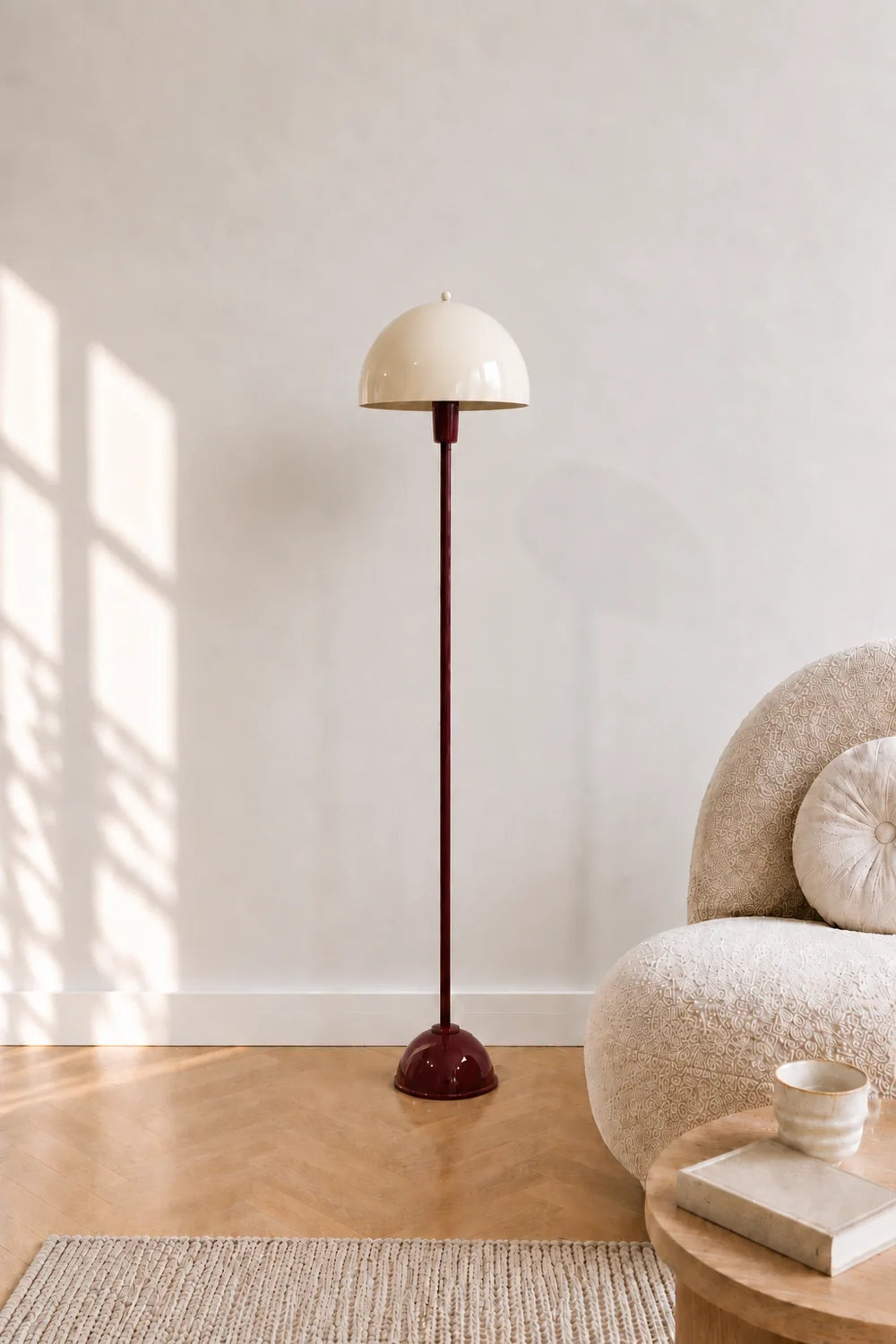 By Lamp-Soho Bordo Krem Metal Lambader-Lambader-1-fleurdirect.live