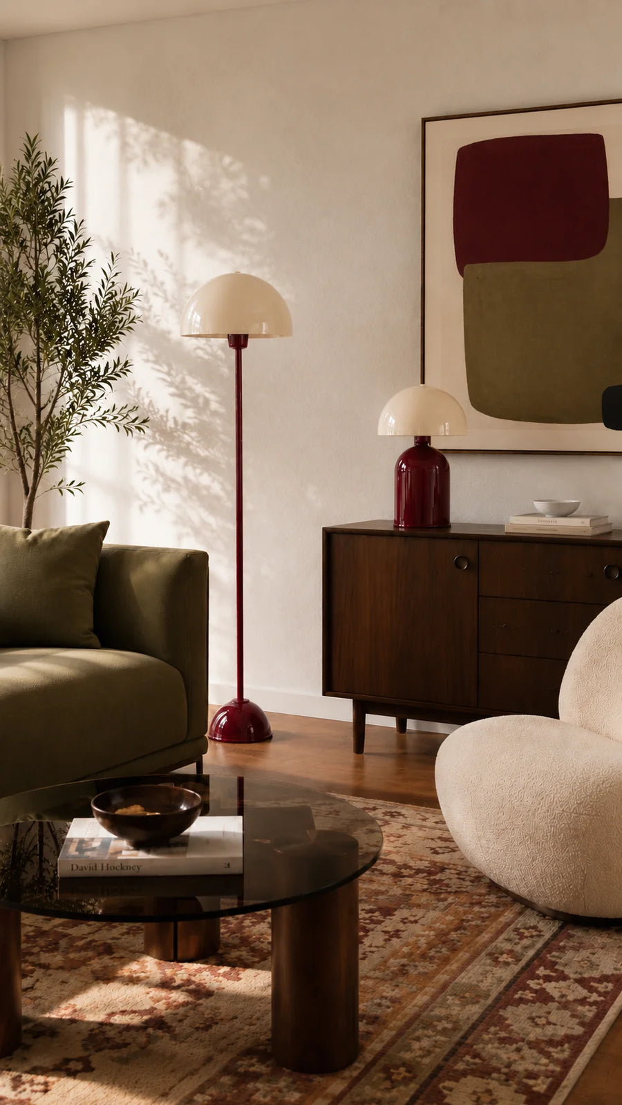 By Lamp-Soho Bordo Krem Metal Lambader-Lambader-2-fleurdirect.live