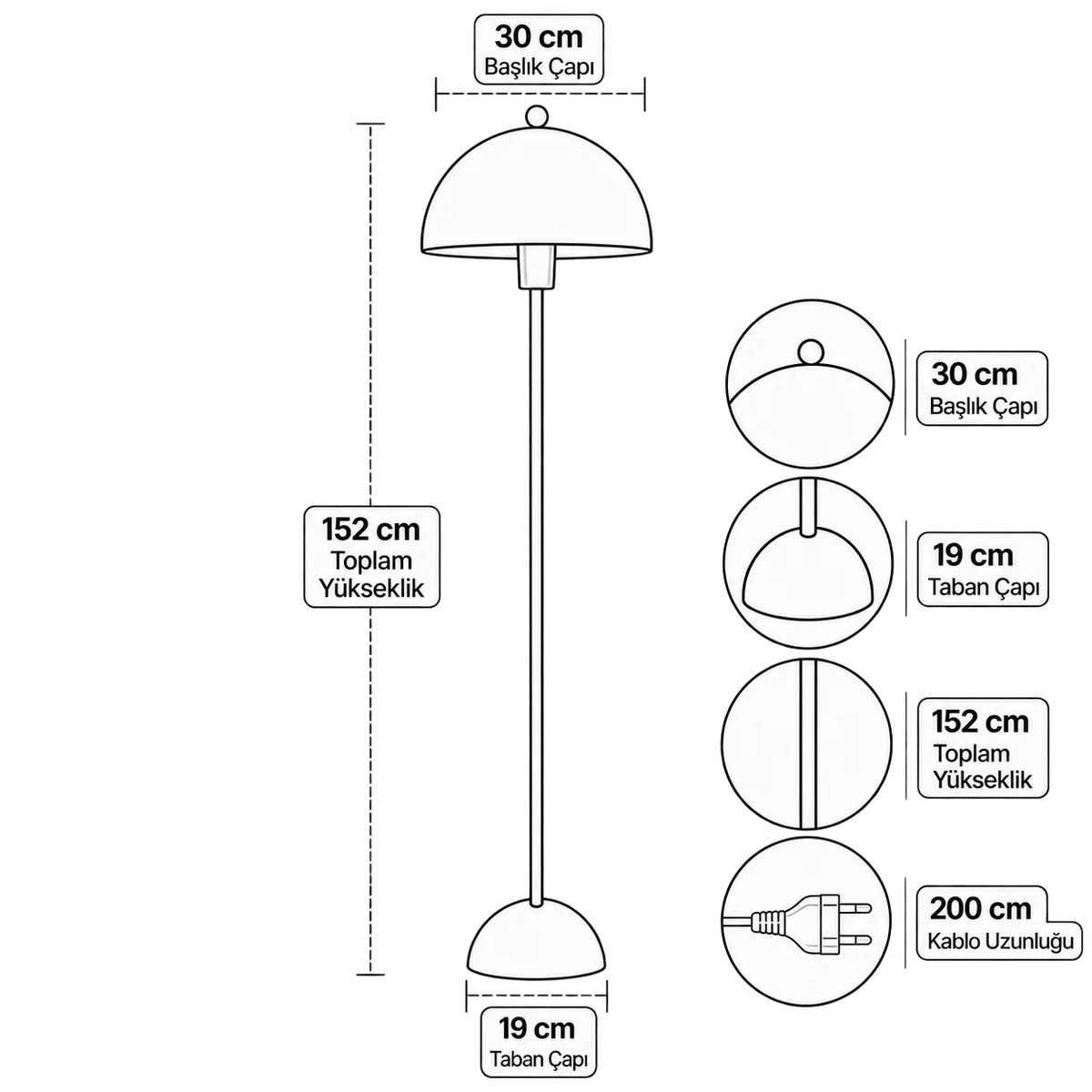 By Lamp-Soho Bordo Krem Metal Lambader-Lambader-4-fleurdirect.live