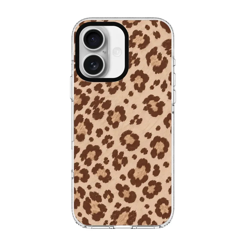 Vanilla Leopard-Clear Kılıf Magsafe Özellikli - Iphone 16 Plus