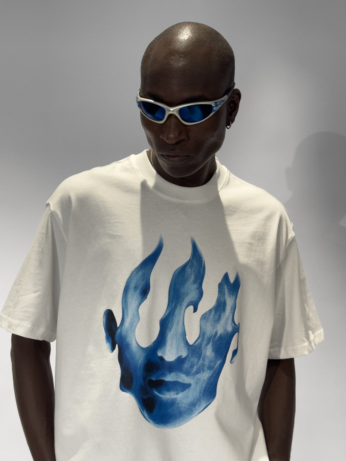 Alev Yüz Baskılı T-Shirt