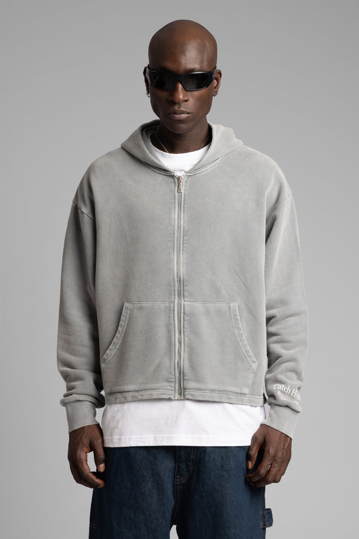 Catch-Baskılı Fermuarlı Sweatshirt-Sweatshirt-4-fleurdirect.live