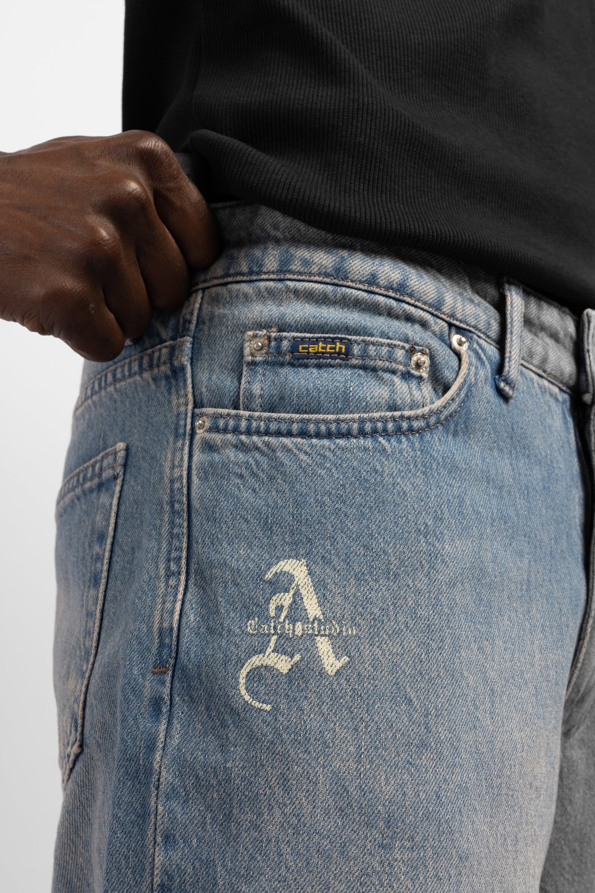 Catch Studio Baskılı Baggy Jean