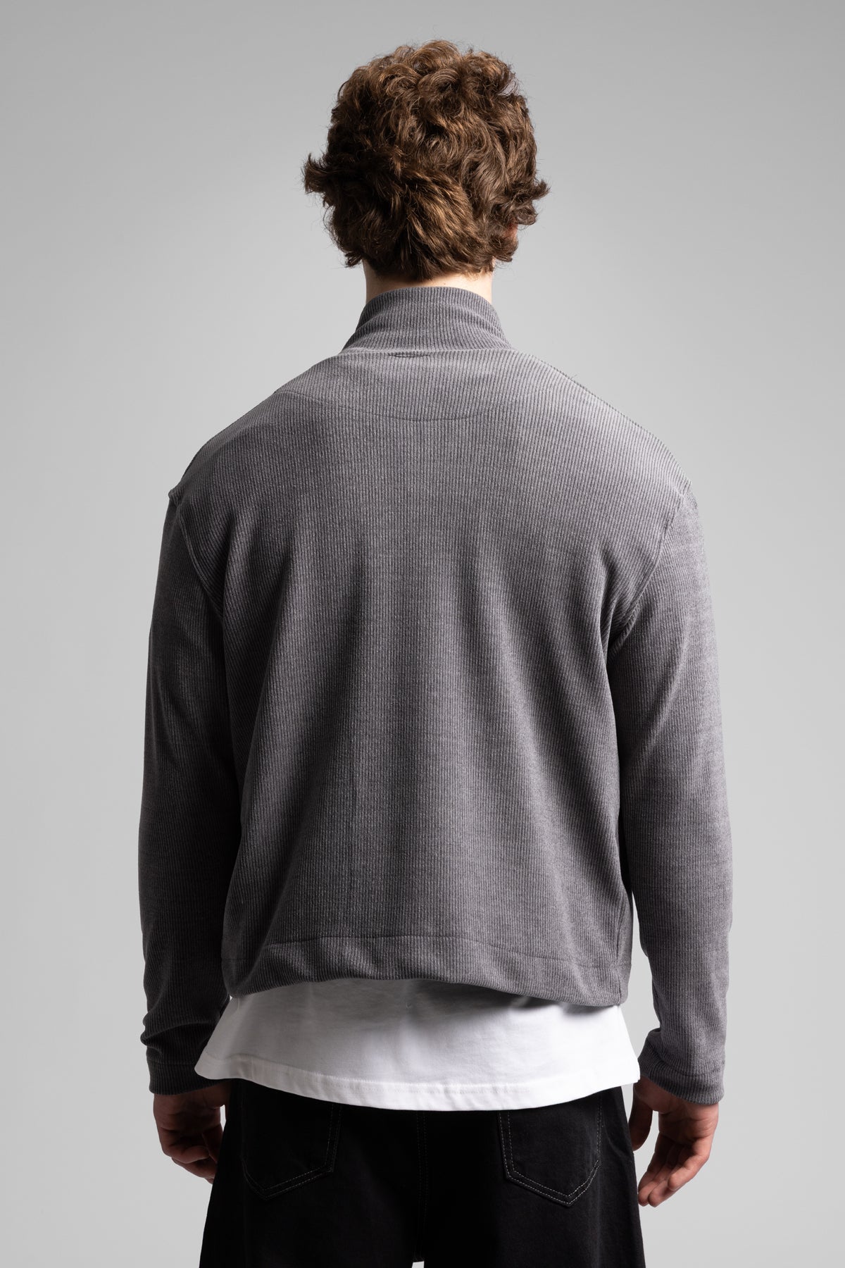 Catch-Dik Yaka Fermuarlı Fitilli Sweatshirt-Sweatshirt-8-fleurdirect.live