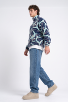 Fermuarlı Beli Büzgülü Oversize Polar Sweatshirt
