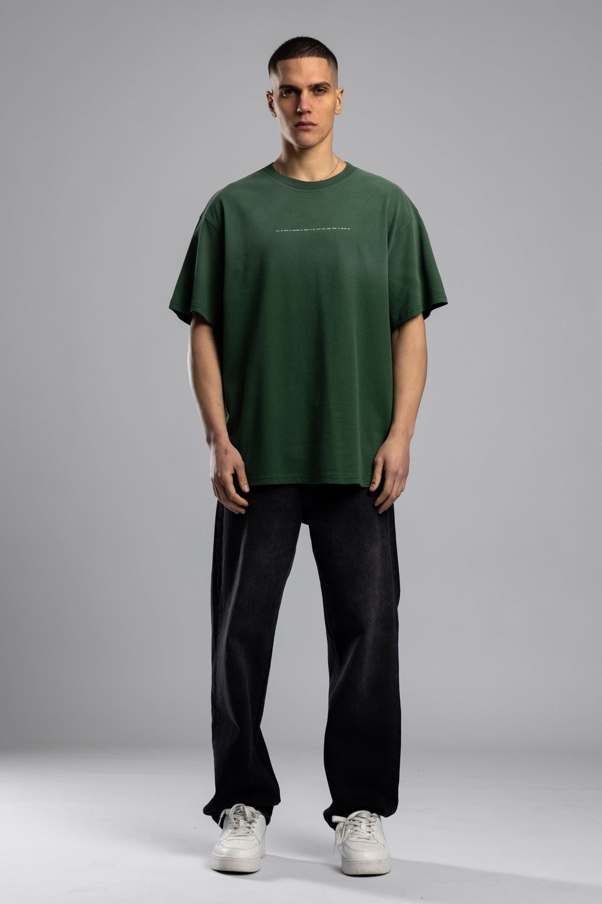 Minimal Yazı Baskılı Yıkamalı T-Shirt