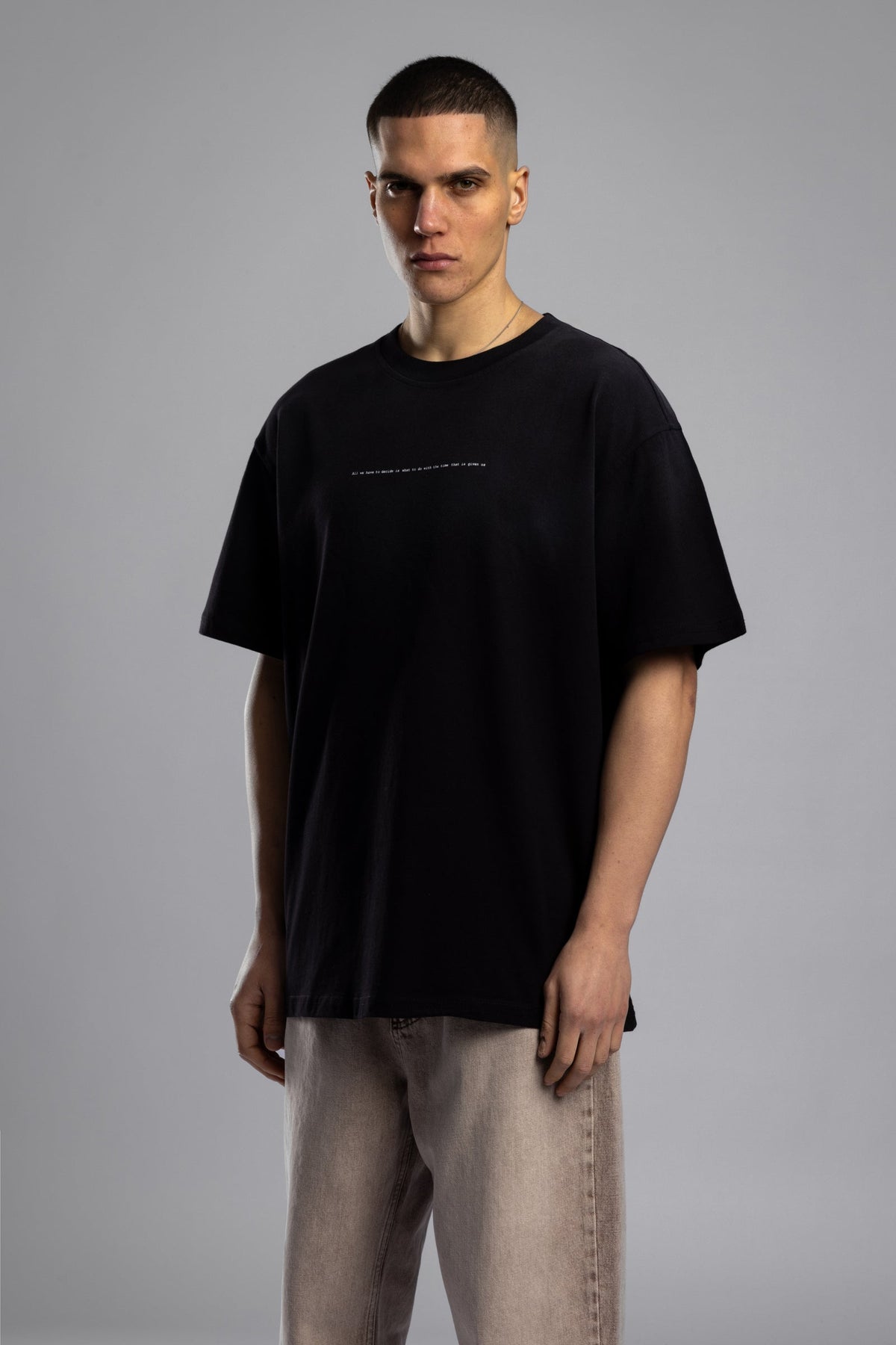 Minimal Yazı Baskılı Yıkamalı T-Shirt
