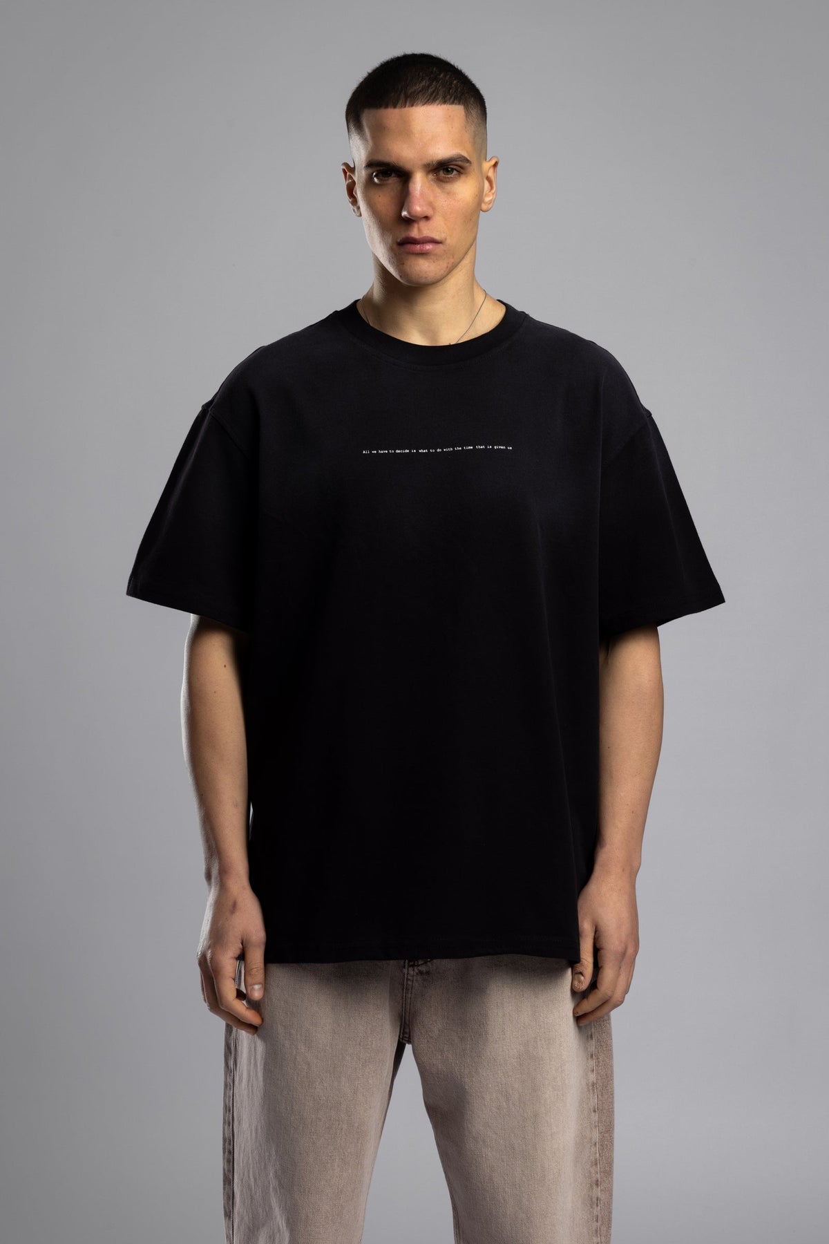 Minimal Yazı Baskılı Yıkamalı T-Shirt