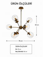 Lumiana-Orbit 9 Kollu Avize-Avize-8-fleurdirect.live
