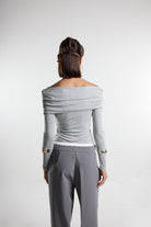 Christina's Storm-Draped Off The Shoulder Bodysuit-Bodysuit-3-fleurdirect.live