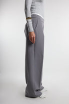 Christina's Storm-Gray Boxer Palazzo Pants-Pantolon-2-fleurdirect.live