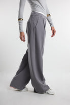 Christina's Storm-Gray Boxer Palazzo Pants-Pantolon-3-fleurdirect.live