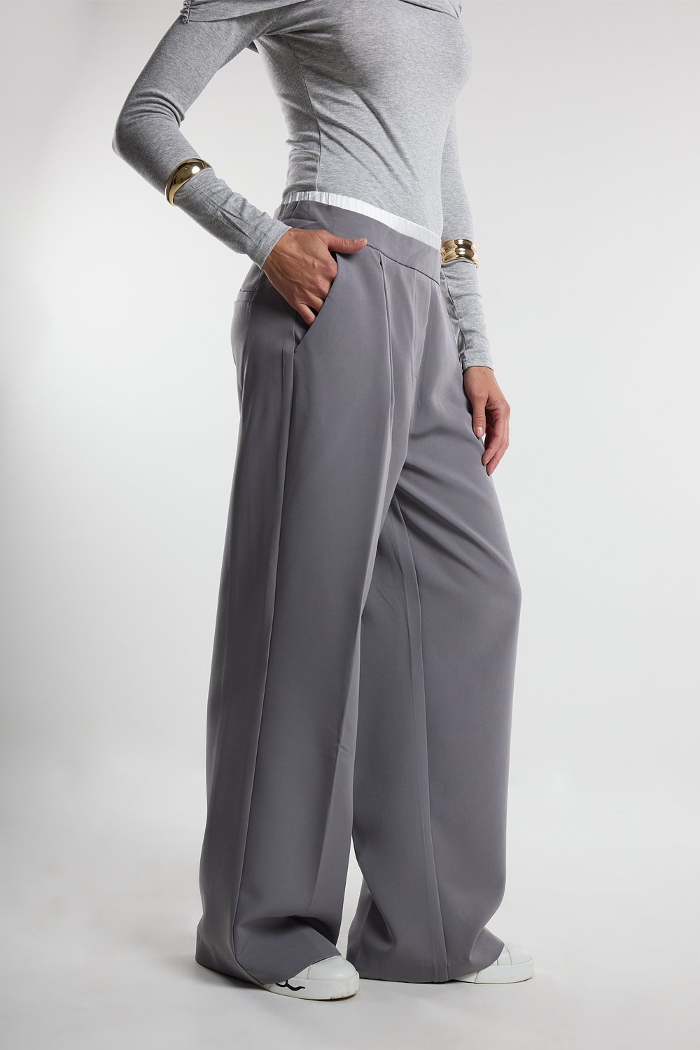 Christina's Storm-Gray Boxer Palazzo Pants-Pantolon-4-fleurdirect.live