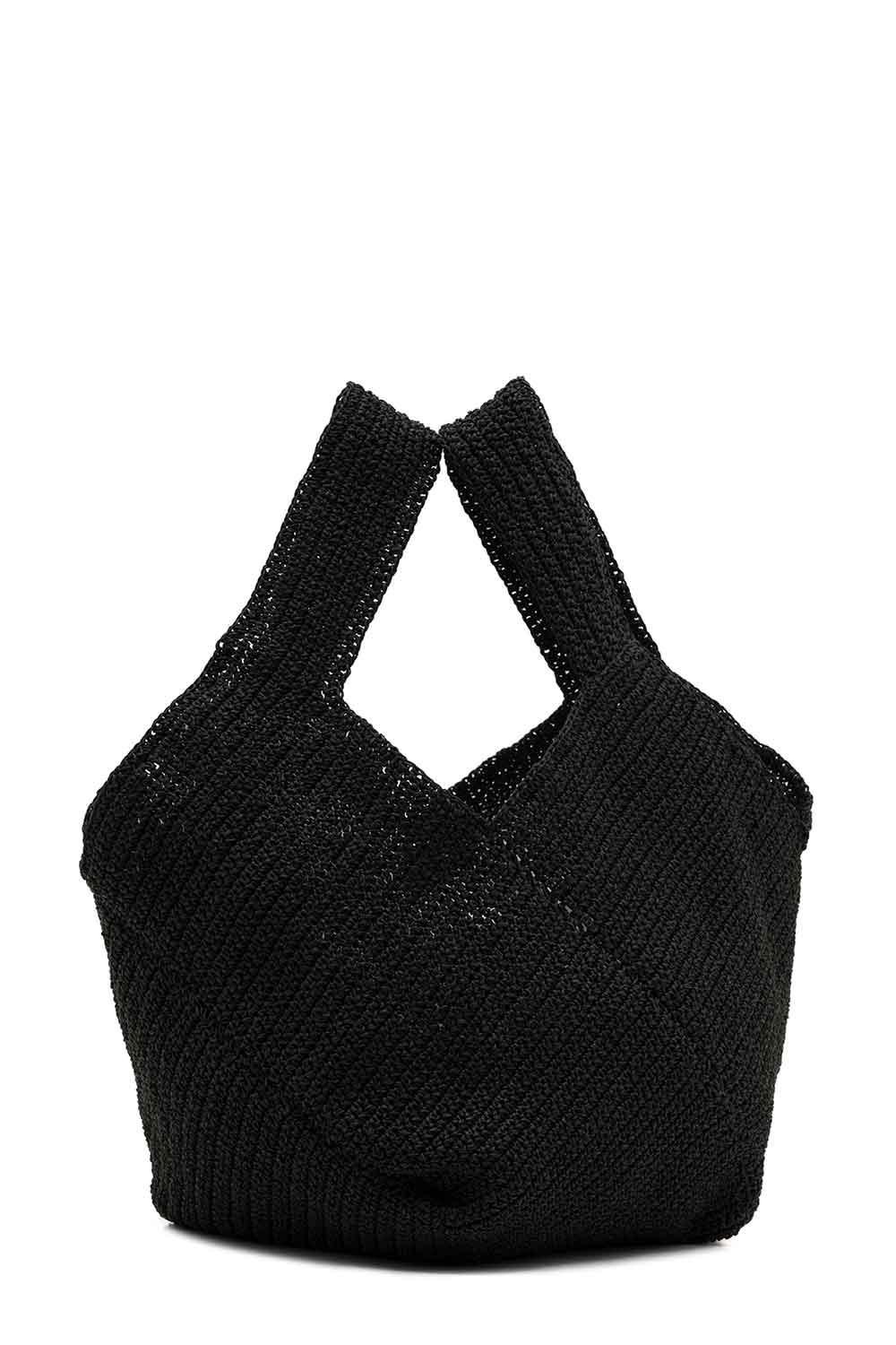 Clentti-Puzzle Bag Black / Hasır Siyah Çanta-Omuz Çantası-3-fleurdirect.live