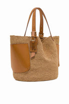 Clentti-Saddle Bag Tan / Taba Hasır Çanta-Omuz Çantası-2-fleurdirect.live