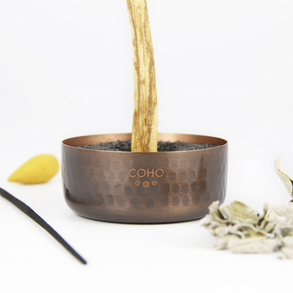 Coho Objet-Coho Antique Meditation Bakır Kumlu Tütsülük-Meditation Serisi Bakır Tütsülükler-3-fleurdirect.live