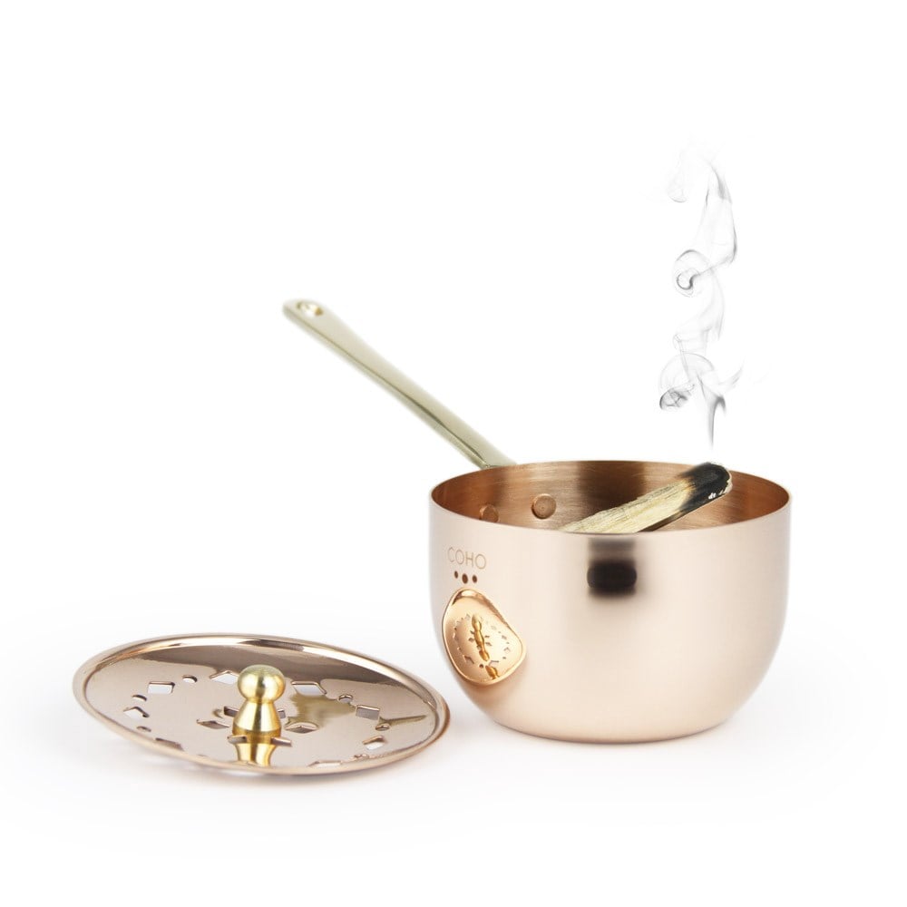 Coho Objet-Coho Artisan Bakır Tütsü Gezdirme Çanağı-Tütsülük-2-fleurdirect.live