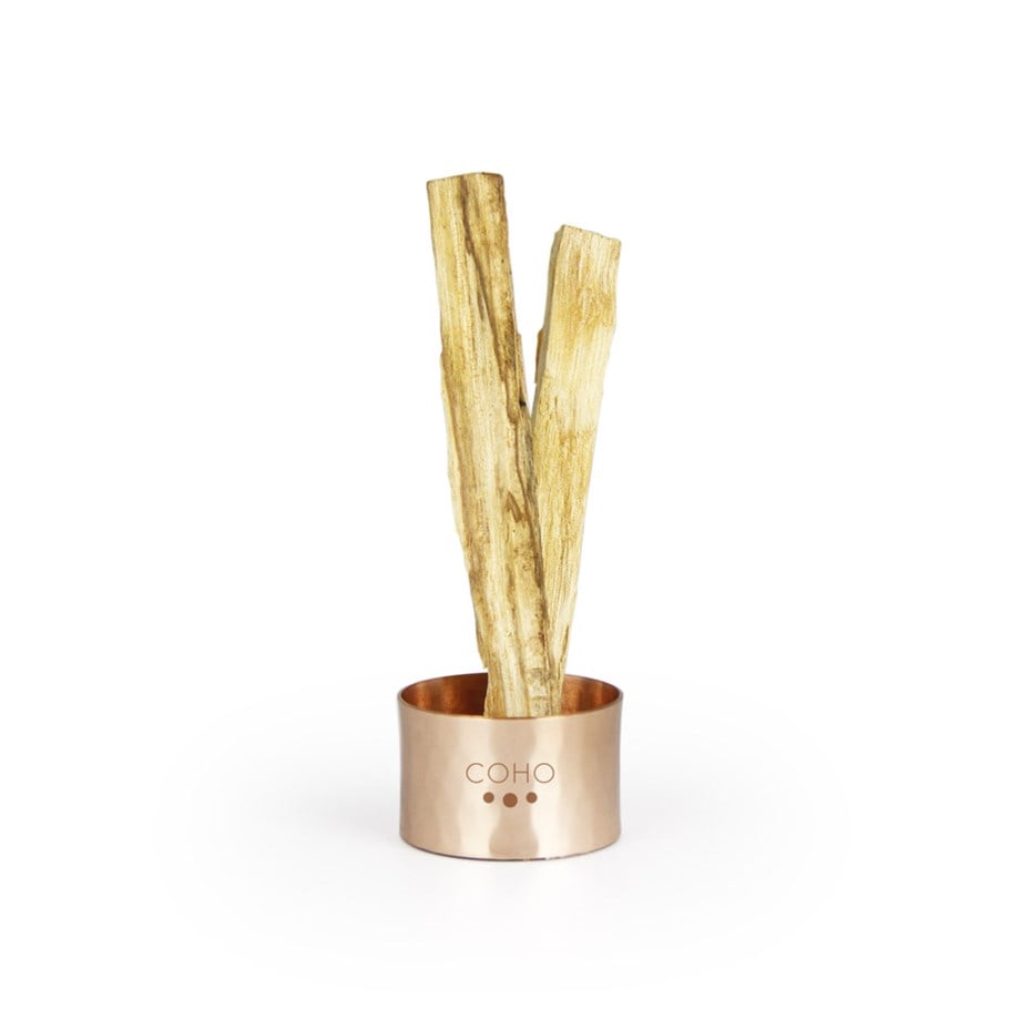 Coho Objet-Coho Box Antique Meditation Bakır Tütsülük & 2 Palo Santo & Adaçayı Tütsü Seti-Tütsülük-4-fleurdirect.live