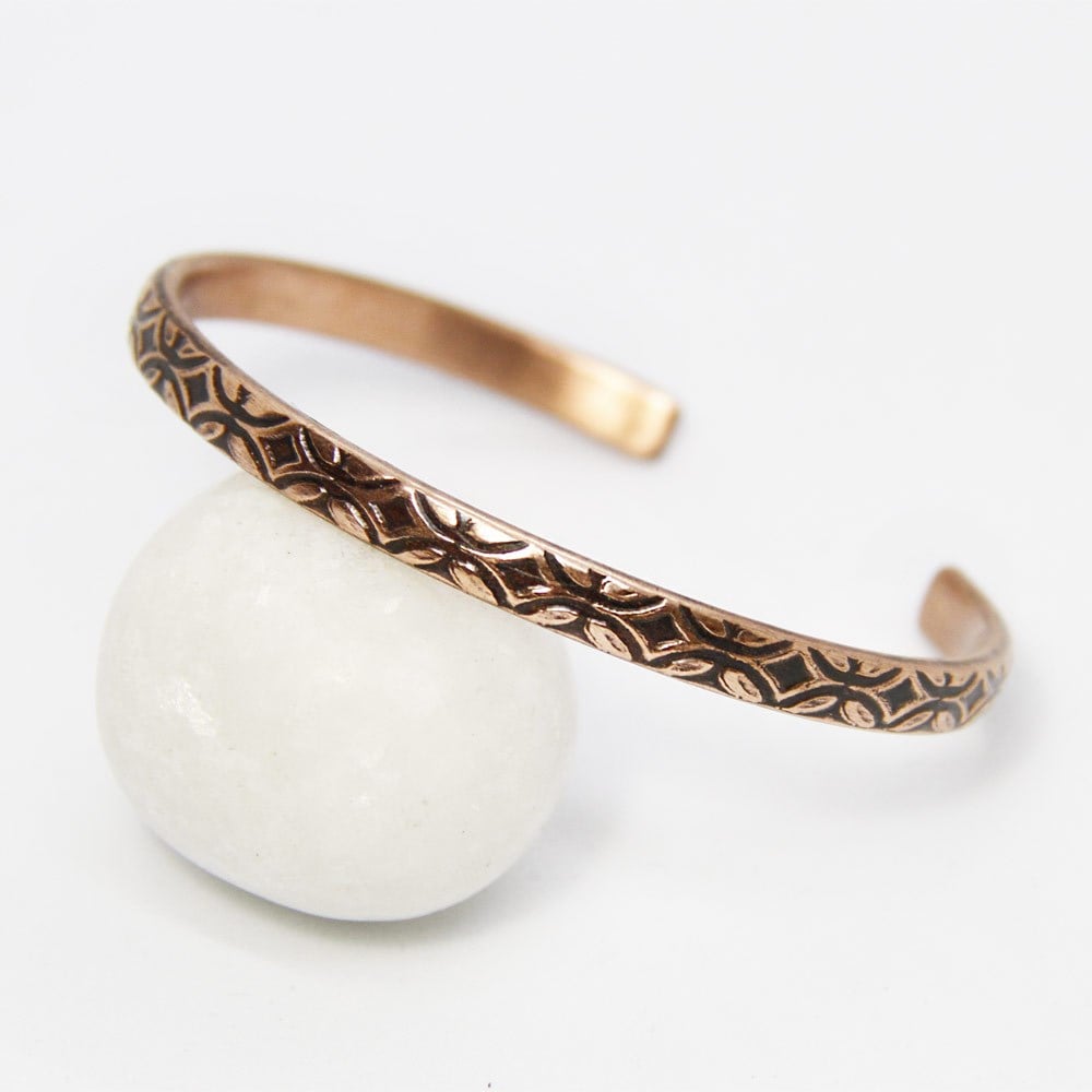 Coho Objet-Coho Tılsım özel Motifli & Antique Motifli El İşleme Bakır Bileklik Seti-COHO Tılsım Takılar-3-fleurdirect.live