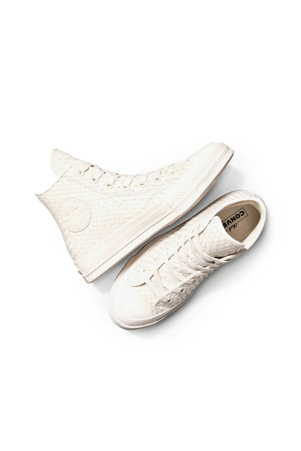 Converse-Chuck 70 Kadın Deri Örgülü Krem Sneaker-Sneakers-7-fleurdirect.live