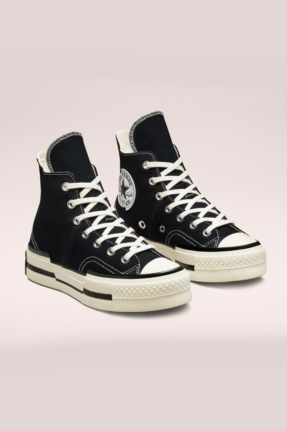 Converse-Chuck 70 Plus Hi Canvas Black/Egret-Sneakers-6-fleurdirect.live