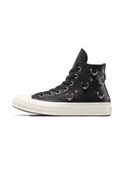 Converse-Chuck 70 Unisex Siyah Deri Piercieng Detaylı Sneakers-Sneakers-3-fleurdirect.live
