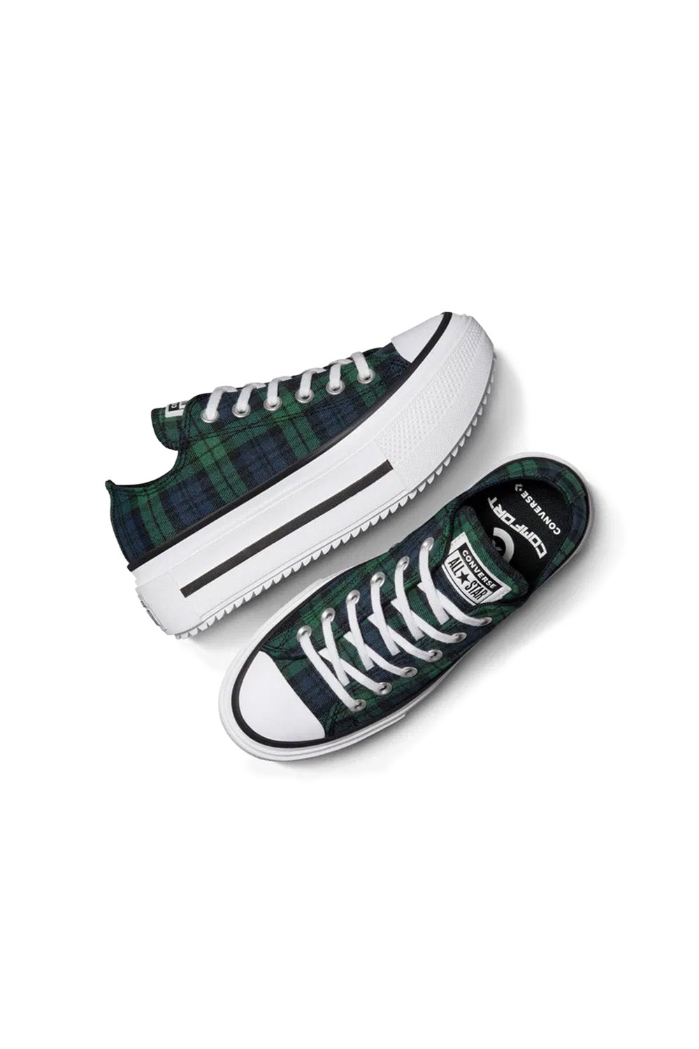 Converse-Chuck Taylor All Star Double Stack Platform Ekoseli Kadın Sneakers-Sneakers-4-fleurdirect.live