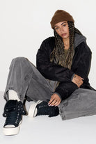 Converse-Chuck Taylor All Star Fold Over Lift Kadın Siyah Süet Sneaker-Sneakers-10-fleurdirect.live