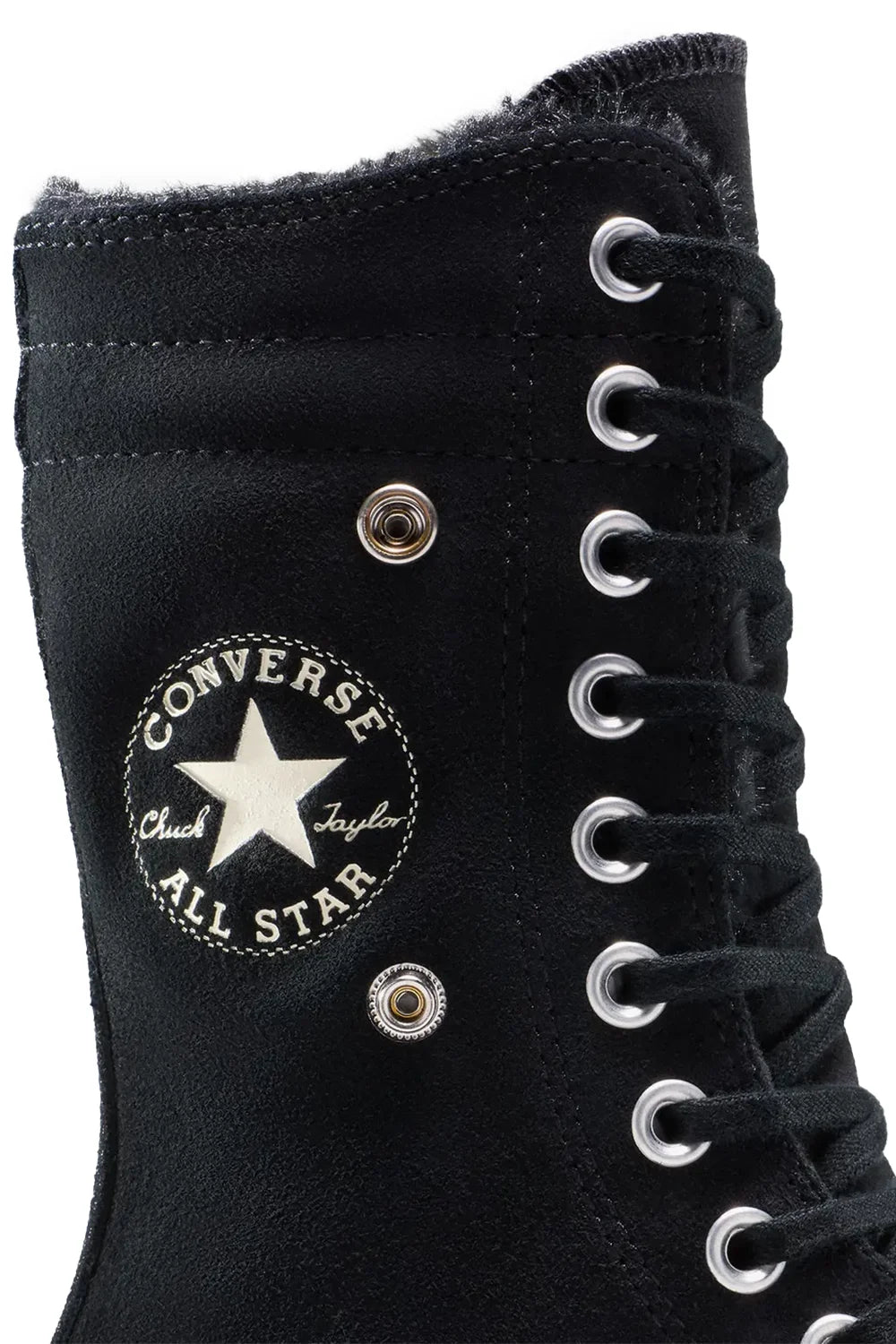 Converse-Chuck Taylor All Star Fold Over Lift Kadın Siyah Süet Sneaker-Sneakers-3-fleurdirect.live