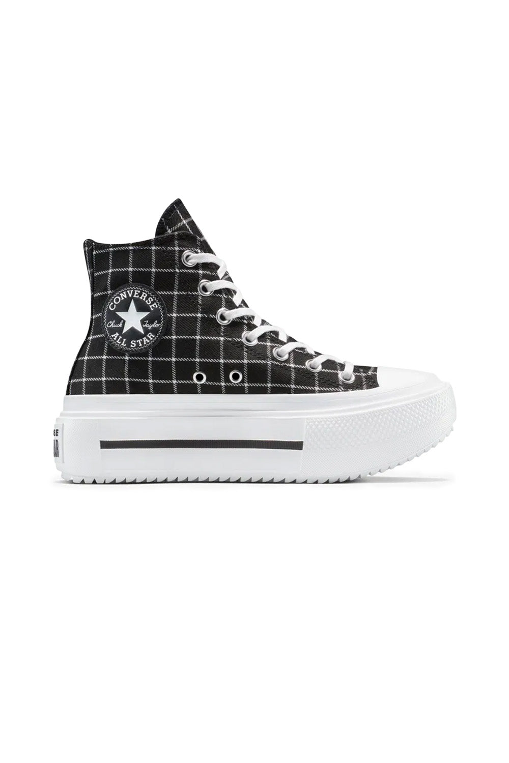 Converse-Chuck Taylor All Star Lift Double Stack Platform Plaid Ekoseli Kadın Bileklli Sneakers-Sneakers-1-fleurdirect.live