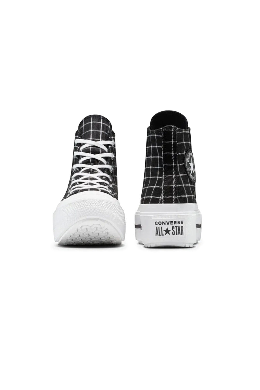 Converse-Chuck Taylor All Star Lift Double Stack Platform Plaid Ekoseli Kadın Bileklli Sneakers-Sneakers-8-fleurdirect.live