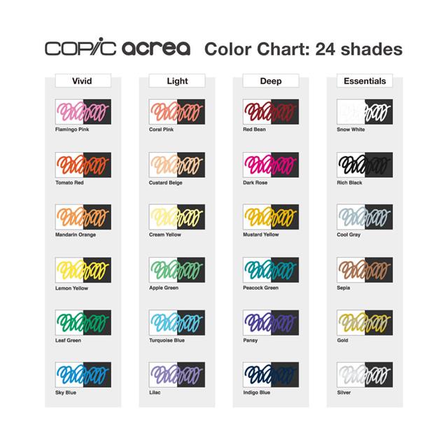 Copic-Acrea Paint Marker Set Of 6 Deep Colours-Çizim Kalemi-18-fleurdirect.live