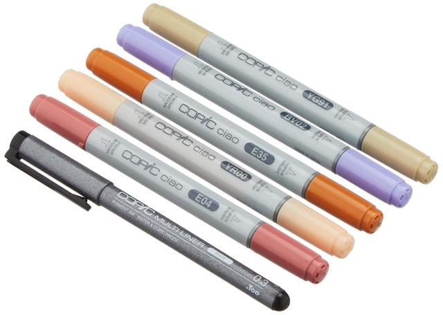Copic-Ciao Marker Çizim Kalemi Seti 5+1 Set Manga 4-Çizim Kalemi-2-fleurdirect.live