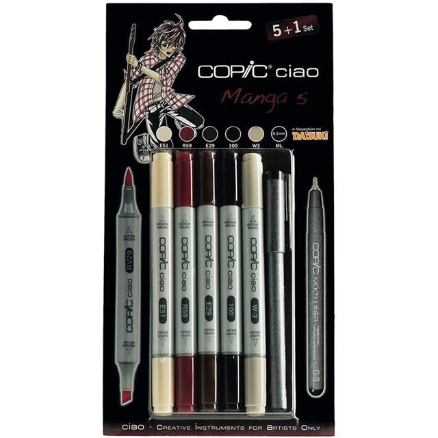 Copic-Ciao Marker Çizim Kalemi Seti 5+1 Set Manga 5-Çizim Kalemi-2-fleurdirect.live