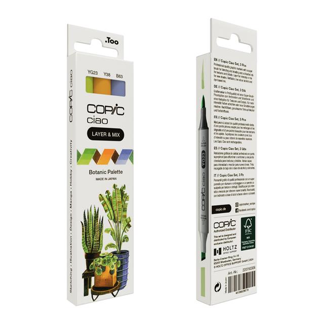 Copic-Copic Ciao 3'lü Layer & Mix Set Botanic Palette-Kalem Seti-2-fleurdirect.live