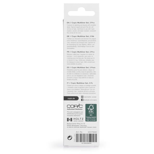 Copic-Copic Multiliner 3'lü Siyah Set Medium-Kalem Seti-2-fleurdirect.live